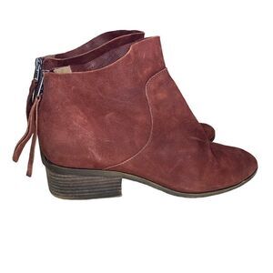 Lucky Brand women’s wedge booties-suede leather